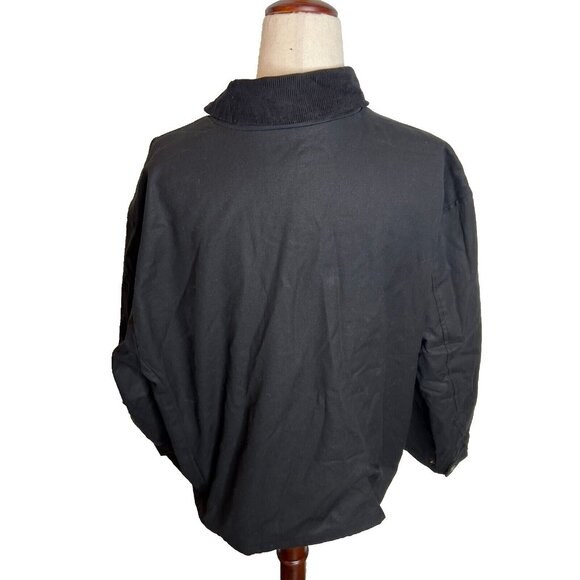 Madewell x Alpha Industries $265 Waxed Cotton Car Coat Black Size M NS730 - Picture 10 of 16